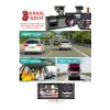 Full HD 1080p 3 Kameralı Dash Cam Ön Arka İç Kayıt Özellikli Gece Görüşlü G Sensörlü