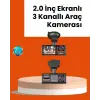 Full HD Araç Kamerası  Çift Yönlü Kayıt ve Darbe Sensörü