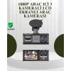 G-Sensörlü 3lü Kayıtlı Araç Kamerası