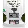 G-Sensörlü 3lü Kayıtlı Araç Kamerası