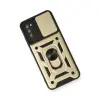 Galaxy A03s Kılıf Pars Lens Yüzüklü  - Gold