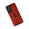 Galaxy A03s Kılıf Pars Lens Yüzüklü  - Kırmızı