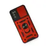 Galaxy A03s Kılıf Pars Lens Yüzüklü  - Kırmızı