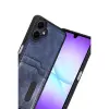Galaxy A07 4g Sara Kartvizitli Deri Kılıf - Lacivert