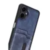 Galaxy A07 4g Sara Kartvizitli Deri Kılıf - Lacivert