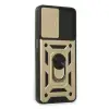 Galaxy A22 Kılıf Pars Lens Yüzüklü  - Gold
