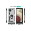 Galaxy A22 Kılıf Sofya Yüzüklü  Kapak - Gümüş