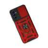 Galaxy M14 5g Kılıf Pars Lens Yüzüklü  - Kırmızı