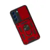 Galaxy S22 Kılıf Pars Lens Yüzüklü  - Kırmızı