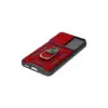 Galaxy S22 Kılıf Pars Lens Yüzüklü  - Kırmızı