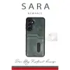 Galaxy S24 Fe Kılıf Sara Kartvizitli Deri Kılıf - Taba