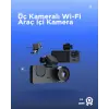 Gelişmiş G-Sensörlü Üçlü Araç Kamerası – 5” LCD Ekran ve Hareket Algılama