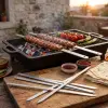 Geniş Yassı Metal Adana Kebap Şişi - 50 cm