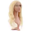 Gerçek Front Lace Daalı Platin Tül Peruk / 55/60cm