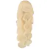 Gerçek Front Lace Daalı Platin Tül Peruk / 80/85cm