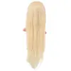 Gerçek Front Lace Düz Platin Tül Peruk / 65/70cm