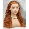 Gerçek Front Lace Tül Peruk / Afro Daalı / Bakır 70/75cm