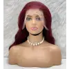 Gerçek Front Lace Tül Peruk / Daalı / Koyu Kızıl 70/75cm