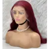 Gerçek Front Lace Tül Peruk / Daalı / Koyu Kızıl 70/75cm