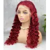 Gerçek Front Lace Tül Peruk / Yoğun Daalı / Kızıl 70/75cm