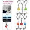 Gerçekçi Golf Tasarımlı Şık Anahtarlık Kolye Çanta Süsü Golf Keychain Bx40