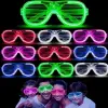 Glow Işıklı Panjur Parti Gözlüğü 12 Adet