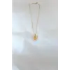 Gold Kaplama Sarı Renk Sedefli Kelebek Kolye