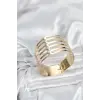 Gold Renk Pirinç Kaburga Model Kadın Bileklik