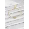 Gold Renk Pirinç Model Kadın Bileklik