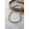 Gold Renk Pirinç Tifani Model Kadın Kolye