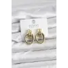 Gold Renk Pirinç Vintage Kadın Küpe