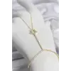 Gold Renk Pirinç Zirkon Taşlı Yıldız Model Şahmeran