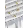 Gold Renk Yonca Model VIP Seri Kadın Kolye