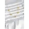 Gold Renk Yonca Model VIP Seri Kadın Kolye