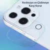 GOR İPhone 13 Pro 13 Pro Max 3D Tempered Cam Kamera Koruyucu 2Adet Set-(5775)
