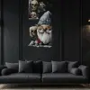 Gotik Cüce ve Kafatası Halloween Duvar Sticker Seti