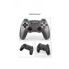 Gri bluetooth bağlantılı kablosuz gamepad 2 adet PC uyumlu garantisiz - Elektronik