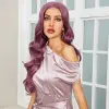 Gül Kurusu Rengi Su Daalı Tül Peruk
