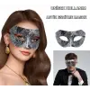 Gümüş Eskitme Yüz Maskesi - Antik Tarz Balo Maskesi Bx40