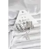 Gümüş Renk Pirinç 6lı Kadın Küpe Seti