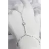 Gümüş Renk Pirinç Zirkon Taşlı Kalp Model Şahmeran