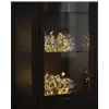 Gümüş Yaprak Tasarımlı LED Işık Pilli Ev ve Vitrin Dekoru