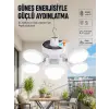 Güneş Enerjili Katlanabilir 5 Kanatlı Solar Bahçe Lambası