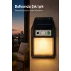 Güneş Enerjili Sensörlü Solar Aplik Dış Mekan Kapı Bahçe Balkon Garaj Duvar Işığı