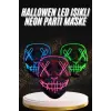 Hallowen Parti Maskesi Neon Led Işıklı Maske 3 Modlu Cadılar Bayramı Maskesi