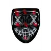 Hallowen Parti Maskesi Neon Led Işıklı Maske 3 Modlu Cadılar Bayramı Maskesi