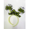 Happy Birthday Neon Renk Doğum Günü Tacı 12 Adet Bx40