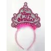 Happy Birthday Yazılı Neon Renk Taç 12 Adet Bx40