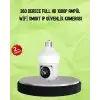 Hareket Algılamalı 360° Wi-Fi Akıllı Ampül Kamera