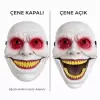 Hareketli Çene Mekanizmalı Korku Maskesi Kırmızı Bx40